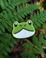 Cute Frog - Embroidered Iron-on Patch