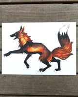 Cross Fox - Small Art print A5 size (148 x 210mm, 5.8 x 8.3 inches)