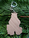 Owlbear Mother - Wooden Charm - 2 inch keychain