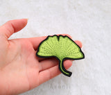 Ginkgo Leaf - Embroidered Iron-on Patch