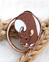 Little Companion:  Brown Rat Hard Enamel Pin