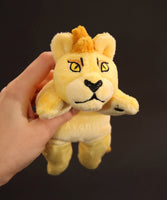 Lion Yellow Diamond - Minky beanie plush