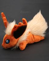 Flareon - Fire fox - Minky beanie plush