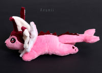 Shiny Vaporeon - Pink water fox - Minky beanie plush