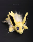 Jolteon - Yellow electric fox - Minky beanie plush