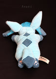 Glaceon - Blue ice fox - Minky beanie plush