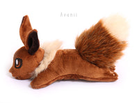 Eevee - Brown fox - Minky beanie plush