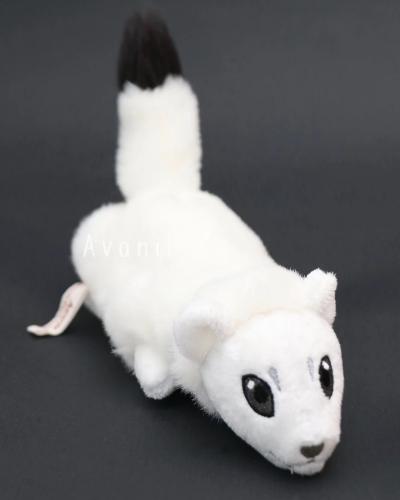 Ermine - small floppy - handmade plush animal