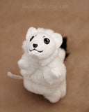 Ermine - small floppy - handmade plush animal