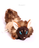 Kitsune Cub - Siamese Fox - small floppy - handmade plush animal