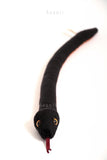 Black Snake Crowley - handmade plush animal - minky serpent