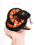 Black Snake Crowley - handmade plush animal - minky serpent
