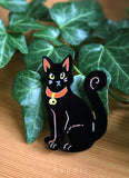 Little Companion: Black Cat - acrylic pin