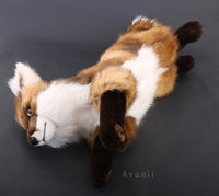 Large Red Fox - Handmade plush animal - realistic faux fur