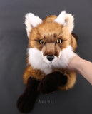 Large Red Fox - Handmade plush animal - realistic faux fur