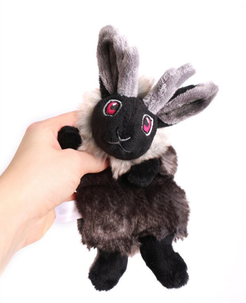 Shadow Jackalope / Horned Rabbit - small floppy - handmade plush animal