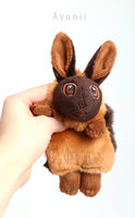 Brown and Tan Rabbit / Bunny - small floppy - handmade plush animal