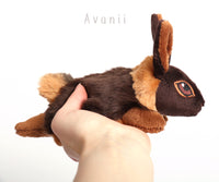 Brown and Tan Rabbit / Bunny - small floppy - handmade plush animal