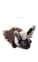 Shadow Jackalope / Horned Rabbit - small floppy - handmade plush animal