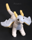 Celestial Dragon - Handmade original plush - minky miniature