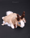 Sandy Jackalope / Horned Rabbit - small floppy - handmade plush animal