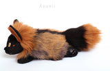 Kitsune Cub - Cross Fox - small floppy - handmade plush animal
