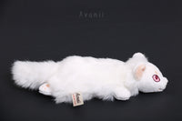 Albino Ferret 2 - small floppy - handmade plush animal