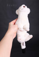 Ermine / White Weasel - Handmade plush animal - realistic faux fur