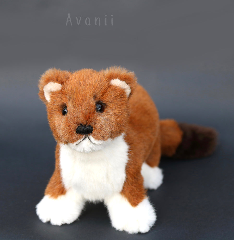 Stoat / Weasel - Handmade plush animal - realistic faux fur – Avanii ...