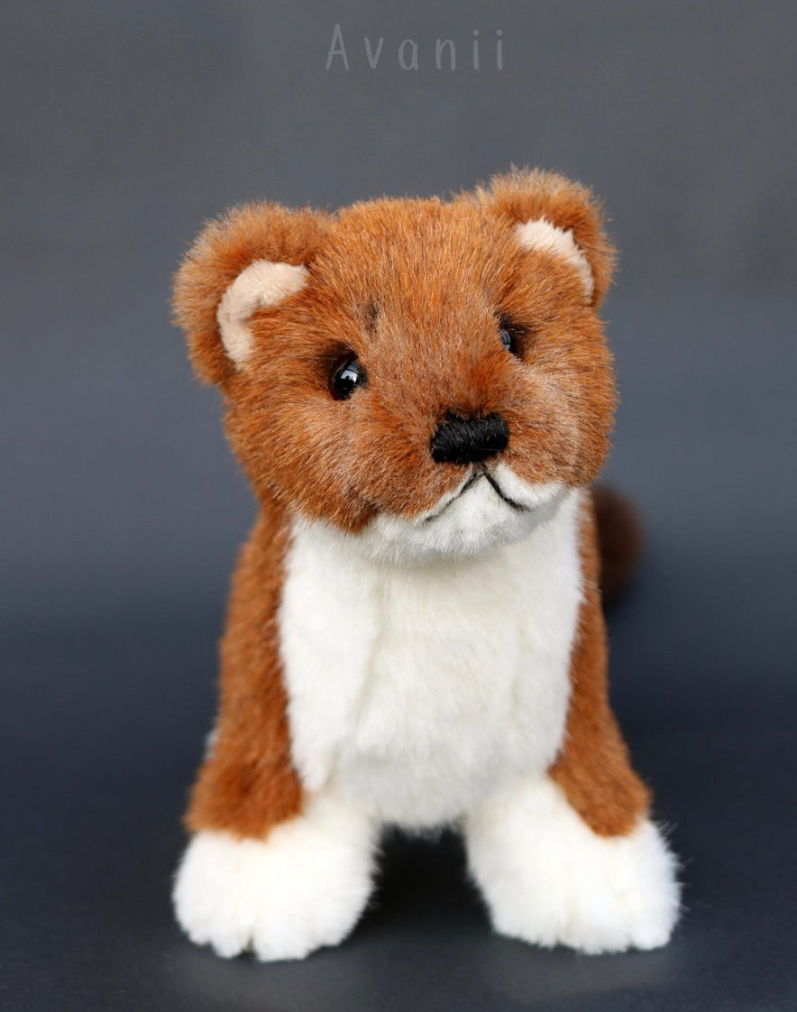 Stoat / Weasel - Handmade plush animal - realistic faux fur – Avanii ...