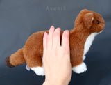 Stoat / Weasel - Handmade plush animal - realistic faux fur