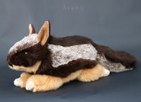 Podzol / Fantasy Badger Rabbit- Handmade plush animal - realistic faux fur