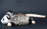 Opossum - small floppy - handmade plush animal