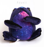 Big Galaxy Toad / Frog - handmade plush animal - minky miniature