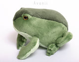 Big Green Toad / Frog - handmade plush animal - minky miniature