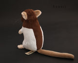 Brown Hooded Dumbo Rat Plushie - handmade plush animal - minky miniature