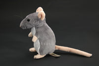 Grey Rat Plushie - handmade plush animal - minky miniature