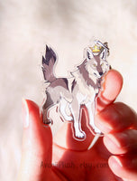 Royal Beasts: Wolf - Acrylic Charm - 2 inch double sided keychain