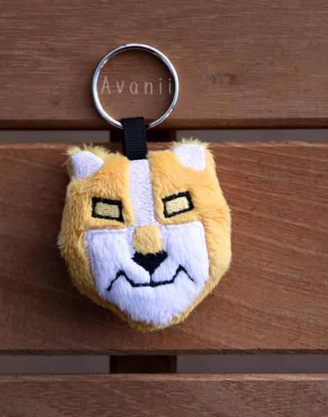 Yellow Robot Lion - Soft Charm / Keychain Plush