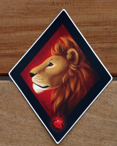 Magical Animals: Red Lion - Vinyl Sticker